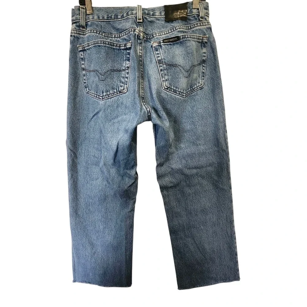 Harley-Davidson Levi's 505 Straight Jeans 31x26 Vintage 90s‎ Mens Womens Crop